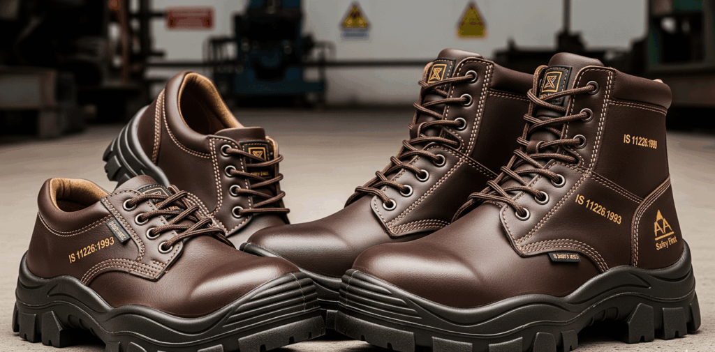 Leather Safety Footwear with Direct Moulded Rubber Sole – IS 11226:1993