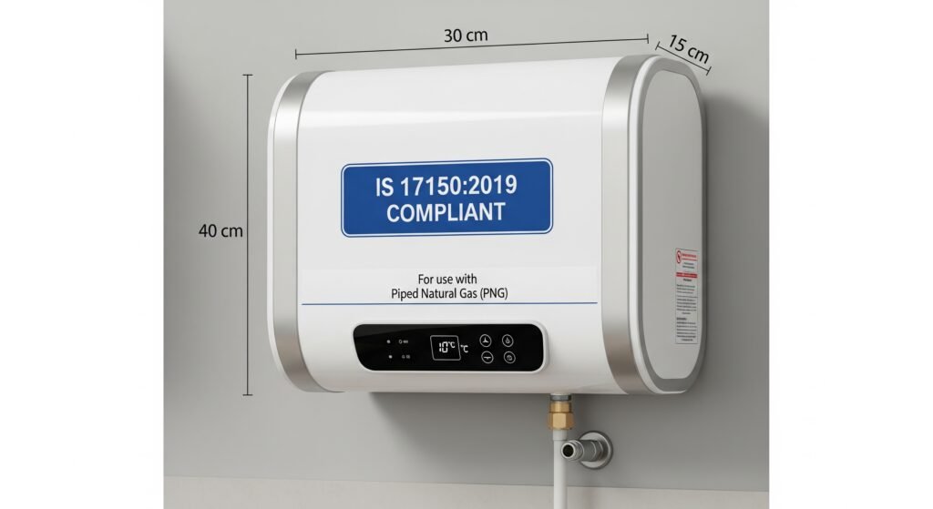 Mini Domestic Water Heater for Use with Piped Natural Gas – PNG – IS 17150:2019