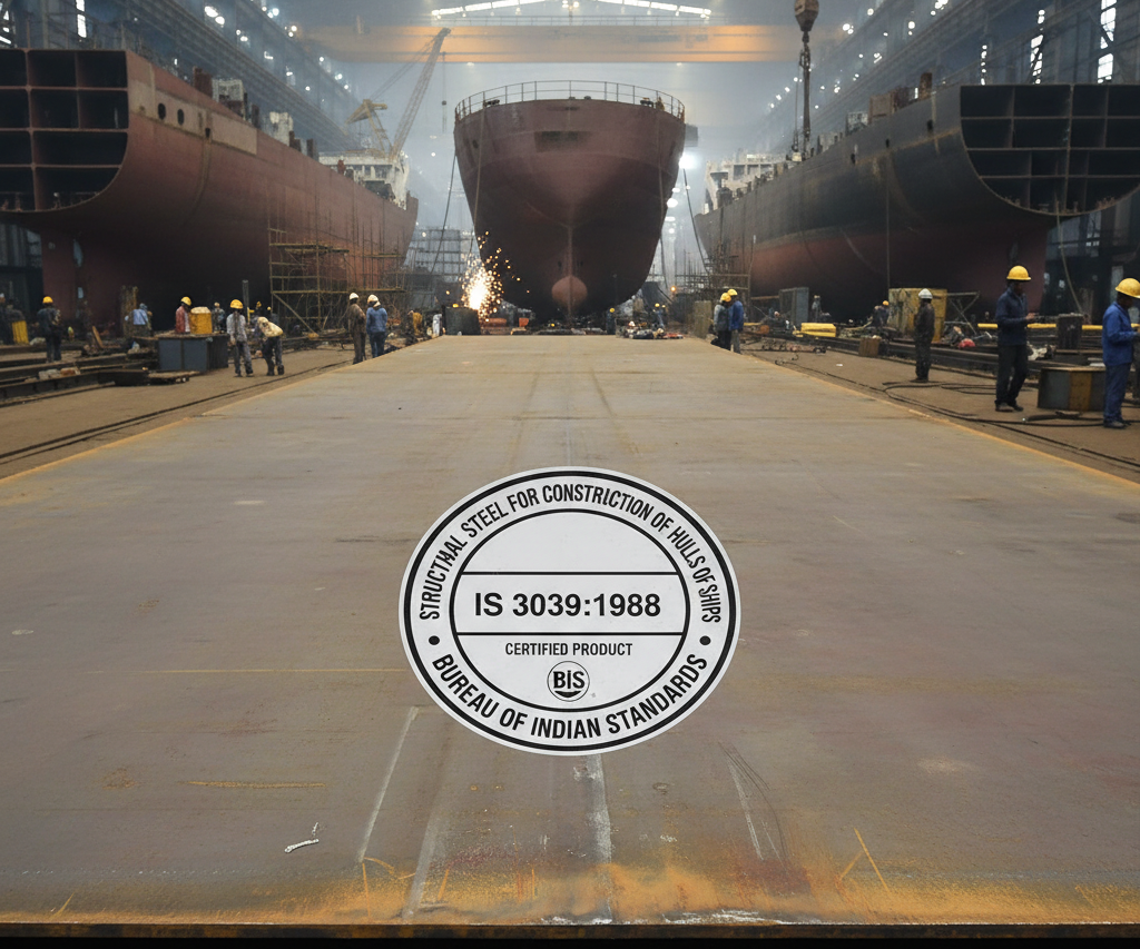 Structural Steel for Construction of Hulls of Ships – IS 3039:1988