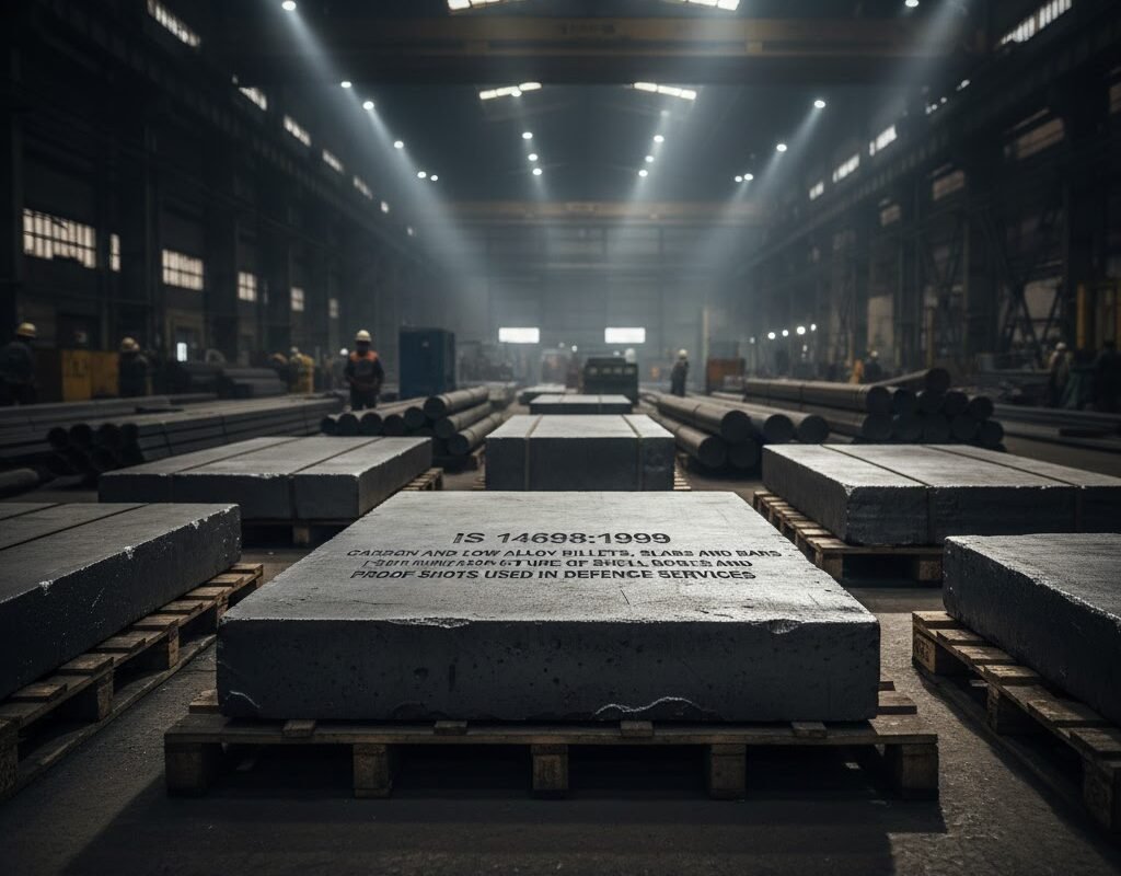 Carbon and Low Alloy Billets, Blooms, Slabs and Bars for Manufacture of Shell Bodies and Proof Shots Used in Defence Services IS 14698:1999